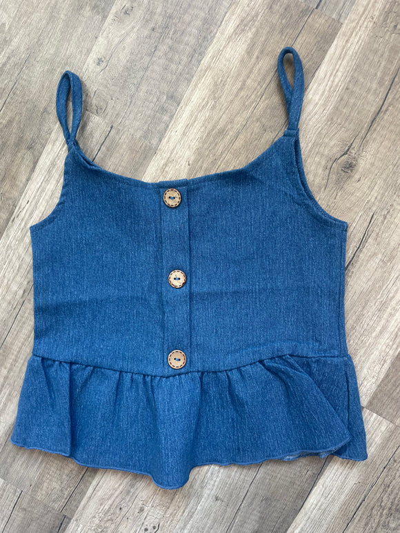 Palmer Button Front Cami - Chambray