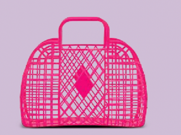 PINK NEON LARGE JELLY BAG