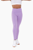 Nylon-Blend Essential Solid Leggings: BERRY