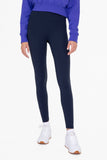 Nylon-Blend Essential Solid Leggings: BERRY