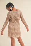 CRINKLE WOVEN DRESS  (7-12 S-XL)