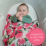 Live Life in Full Bloom Baby Swaddle Blanket