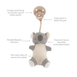 Bitzy Pal Natural Rubber Pacifier & Stuffed Animal