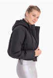 Cropped Puffer Jacket with Hood