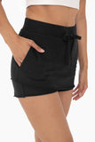 Asymmetrical Raw Hem Skort: Black