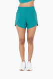 Highwaist Athleisure Split Shorts: BLUE