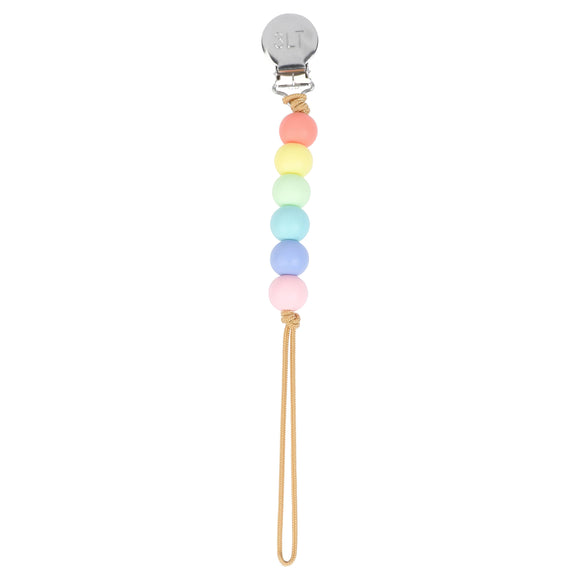 Spring Rainbow Pacifier Clip