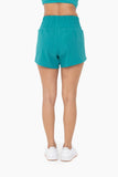 Highwaist Athleisure Split Shorts: BLUE