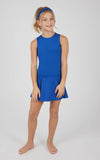 Girls Tank, Charm Pleated Skort, and Headband - 3 PCS Set