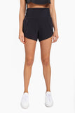 Highwaist Athleisure Split Shorts: BLUE