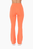 Venice Scrunch Waist Flared Pants: HOT CORAL