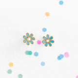 Blue Daisy Earrings