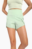 Highwaist Athleisure Split Shorts: BLUE