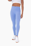 Nylon-Blend Essential Solid Leggings: BERRY