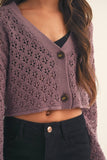 TWEEN KIDS GIRLS Crochet Cropped Cardigan (7-14)