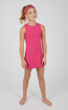 Girls Tank, Charm Pleated Skort, and Headband - 3 PCS Set