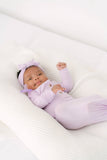 Newborn Knotted Baby Gown, Bow, Hat Set - Baby Clothes Girl