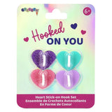 CUP HEART STICK-ON HOOK SET