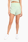 Highwaist Athleisure Split Shorts: BLUE