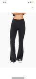 Lycra-Blend High-Waisted Flare Leggings