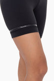 Lycra-Blend Essential Sweetheart Back Biker Shorts: Black