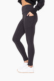 Sweetheart No-Seam Front Highwaist Leggings: BLACK