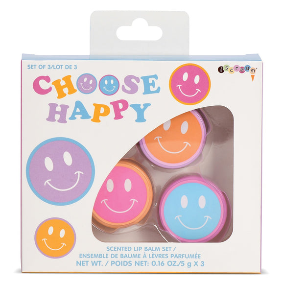 CHOOSE HAPPY LIP BALM TRIO