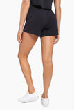 Highwaist Athleisure Split Shorts: BLACK