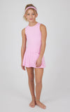 Girls Tank, Charm Pleated Skort, and Headband - 3 PCS Set