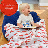 Truckin' On Baby Swaddle Blanket