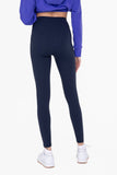 Nylon-Blend Essential Solid Leggings: BERRY