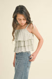 TWEEN KIDS GIRLS SLEEVELESS TIERED TOP (7-14)