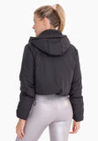 Cropped Puffer Jacket with Hood