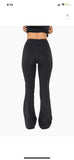 Lycra-Blend High-Waisted Flare Leggings