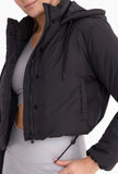 Cropped Puffer Jacket with Hood