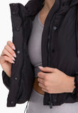 Cropped Puffer Jacket with Hood