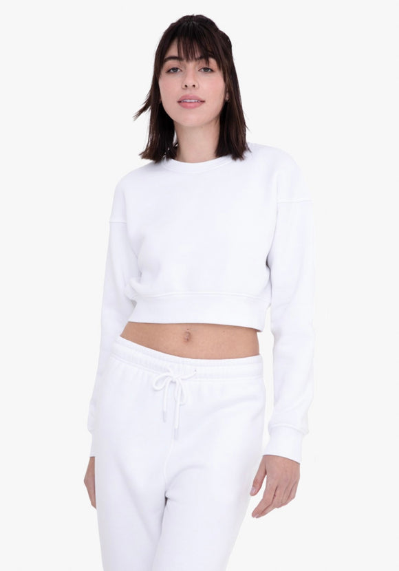 Cropped Fleece Sweatshirt