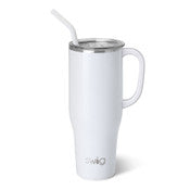 Shimmer Diamond White Mega Mug - 40oz