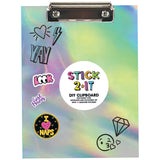 SILVER HOLOGRAPHIC CLIPBOARD SET