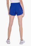 Highwaist Athleisure Split Shorts: BLUE