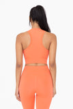 Venice Scrunch Racerback Active Top: HOT CORAL