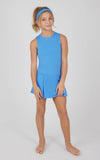 Girls Tank, Charm Pleated Skort, and Headband - 3 PCS Set