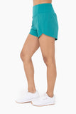 Highwaist Athleisure Split Shorts: BLUE