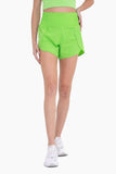 Highwaist Athleisure Split Shorts: BLACK