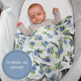 You Had Me At Hydrangea Baby Swaddle Blanket