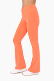 Venice Scrunch Waist Flared Pants: HOT CORAL