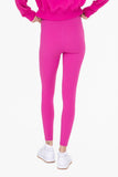 Nylon-Blend Essential Solid Leggings: PURPLE ORCHID