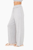 Smocked Waist Wide-Leg Pants: HEATHER GREY