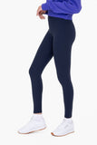 Nylon-Blend Essential Solid Leggings: BERRY