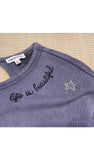 Life Is Beautiful Open Back Sweatshirt